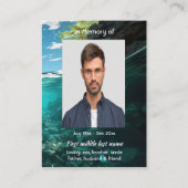 Memorial Keepsake Deep Sea Diving Diver Visitenkarte (Vorderseite)