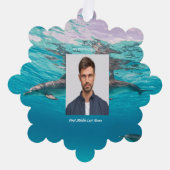 Memorial Keepsake Dolphins Underwater Ocean Ornament Karte (Vorderseite)