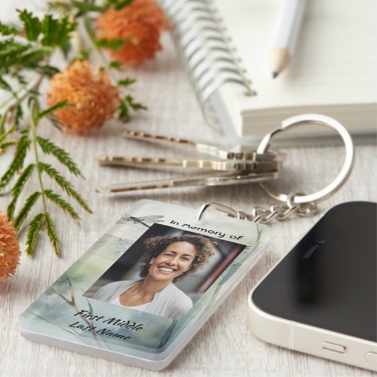 Memorial Keepsake Dragonfly Business Schlüsselanhänger (Vorderseite rechts)