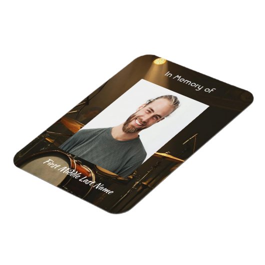 Memorial Keepsake Drummer Drums Band Magnet (Linke Seite)