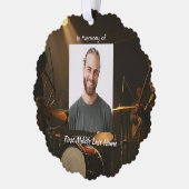 Memorial Keepsake Drummer Drums Band Ornament Karte (Links)