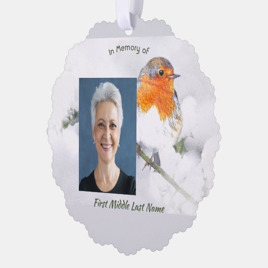 Memorial Keepsake English Robin Bird Ornament Karte (Links)