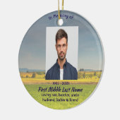 Memorial Keepsake Farm Crop Prairie Keramik Ornament (Links)