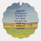 Memorial Keepsake Farm Crop Prairie Ornament Karte (Rückseite)