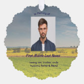 Memorial Keepsake Farm Crop Prairie Ornament Karte (Vorderseite)