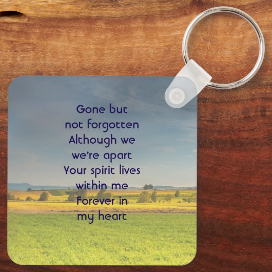 Memorial Keepsake Farm Crop Prairie Schlüsselanhänger (Rückseite)