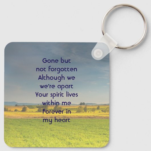 Memorial Keepsake Farm Crop Prairie Schlüsselanhänger (Rückseite)