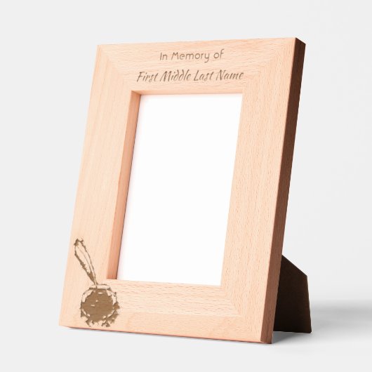 Memorial Keepsake Feather Pen  Geätzte Rahmen (Links)