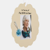 Memorial Keepsake Feather Pen Ornament Karte (Rechts)