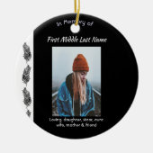 Memorial Keepsake Feather Tribal Boho Keramik Ornament (Vorne)