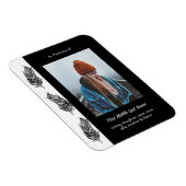 Memorial Keepsake Feather Tribal Boho Magnet (Rechte Seite)