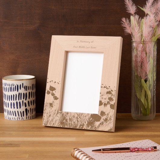 Memorial Keepsake  Field Red Poppy Geätzte Rahmen (Links)