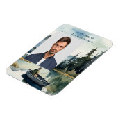 Memorial Keepsake Fishing Lake in Boat Magnet (Linke Seite)