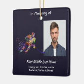 Memorial Keepsake Hockey Player Sport Keramikornament (Links)