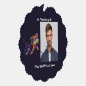 Memorial Keepsake Hockey Player Sport Ornament Karte (Rechts)