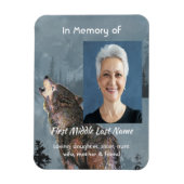 Memorial Keepsake Howling Wolf Art Magnet (Vertikal)