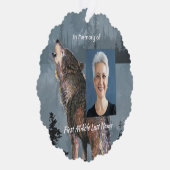 Memorial Keepsake Howling Wolf Art Ornament Karte (Rechts)
