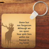 Memorial Keepsake Hunter Hunting Stag Deer Schlüsselanhänger (Rückseite)