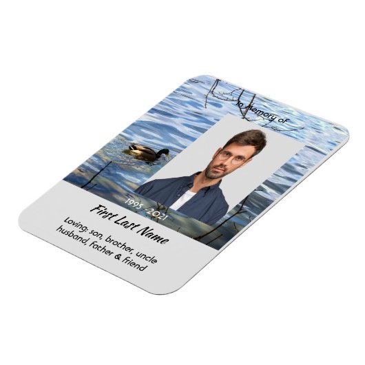 Memorial Keepsake Lake Ducks Birds Magnet (Linke Seite)