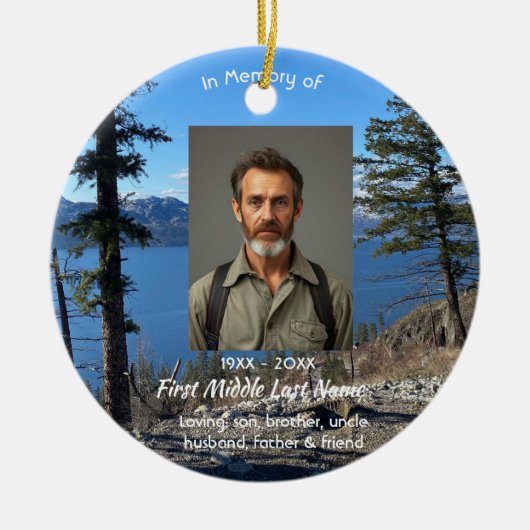  Memorial Keepsake Lake  Forest Trees Keramik Ornament (Vorne)