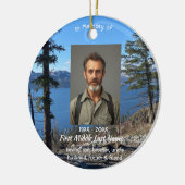 Memorial Keepsake Lake Forest Trees Keramik Ornament (Links)