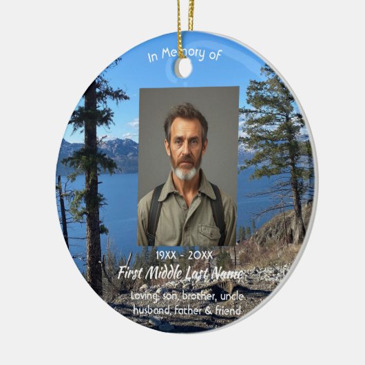  Memorial Keepsake Lake  Forest Trees Keramik Ornament (Links)