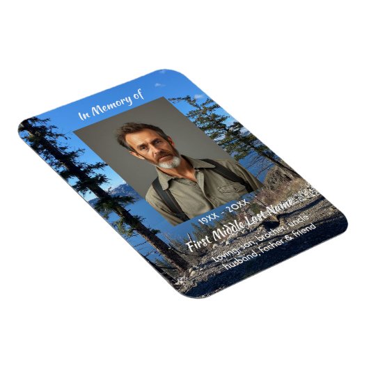 Memorial Keepsake  Lake Forest Trees Magnet (Rechte Seite)