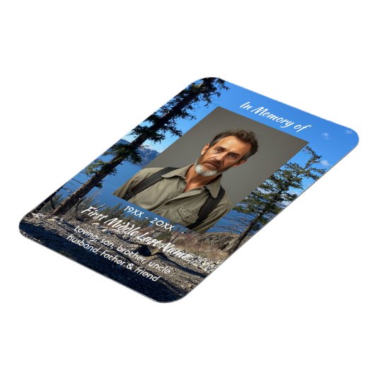 Memorial Keepsake  Lake Forest Trees Magnet (Linke Seite)