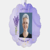 Memorial Keepsake Lavender Garden Flower Ornament Karte (Links)