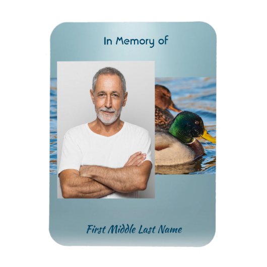 Memorial Keepsake Mallard Ducks Bird Magnet (Vertikal)
