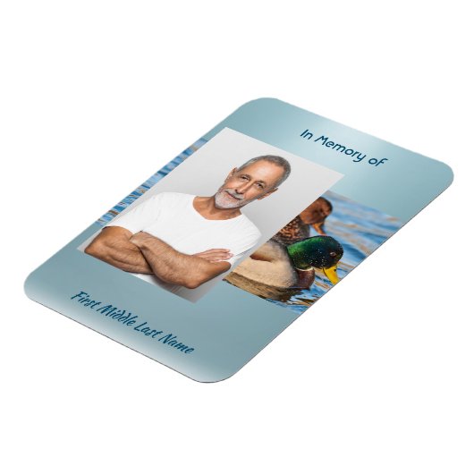 Memorial Keepsake Mallard Ducks Bird Magnet (Linke Seite)