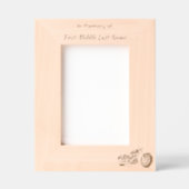 Memorial Keepsake Motorcycle Biker Geätzte Rahmen (Vorderseite)