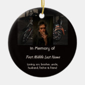 Memorial Keepsake Motorcycle Biker Keramik Ornament (Vorne)