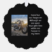 Memorial Keepsake Motorcycle Chopper Ornament Karte (Rückseite)