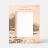 Memorial Keepsake Mountain Lake Landscape  Geätzte Rahmen (Vorderseite)