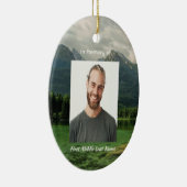 Memorial Keepsake Mountain Lake Landscape  Keramik Ornament (Rechts)