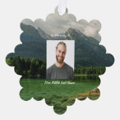 Memorial Keepsake Mountain Lake Landscape  Ornament Karte (Vorderseite)