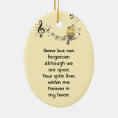  Memorial Keepsake Music Bird Keramik Ornament (Hinten)