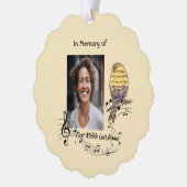 Memorial Keepsake Music Bird Ornament Karte (Links)