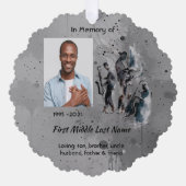 Memorial Keepsake Music Jazz Band Ornament Karte (Vorderseite)