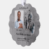 Memorial Keepsake Music Jazz Band Ornament Karte (Links)