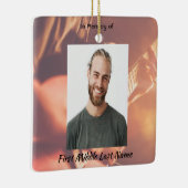 Memorial Keepsake Musician Piano Guitar Keramikornament (Rechts)