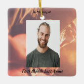 Memorial Keepsake Musician Piano Guitar Keramikornament (Vorderseite)