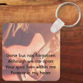 Memorial Keepsake Musician Piano Guitar Schlüsselanhänger (Rückseite)