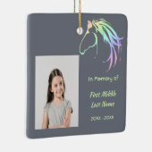 Memorial Keepsake Pastel Horse Art Keramikornament (Rechts)