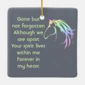 Memorial Keepsake Pastel Horse Art Keramikornament (Rückseite)