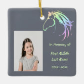 Memorial Keepsake Pastel Horse Art Keramikornament (Vorderseite)