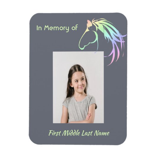 Memorial Keepsake Pastel Horse Art Magnet (Vertikal)
