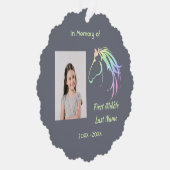 Memorial Keepsake Pastel Horse Art Ornament Karte (Rechts)