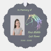 Memorial Keepsake Pastel Horse Art Ornament Karte (Vorderseite)